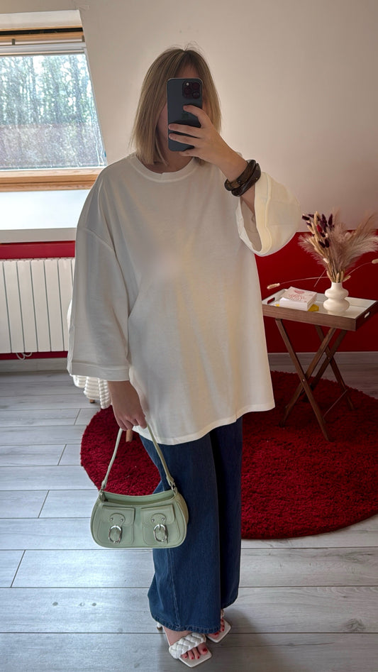 TUNIQUE COTON BLANC - MaisonKLLY