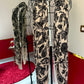ÉCHARPE EN LAINE IMPRIMÉ FLEURS NOIR - MaisonKLLY