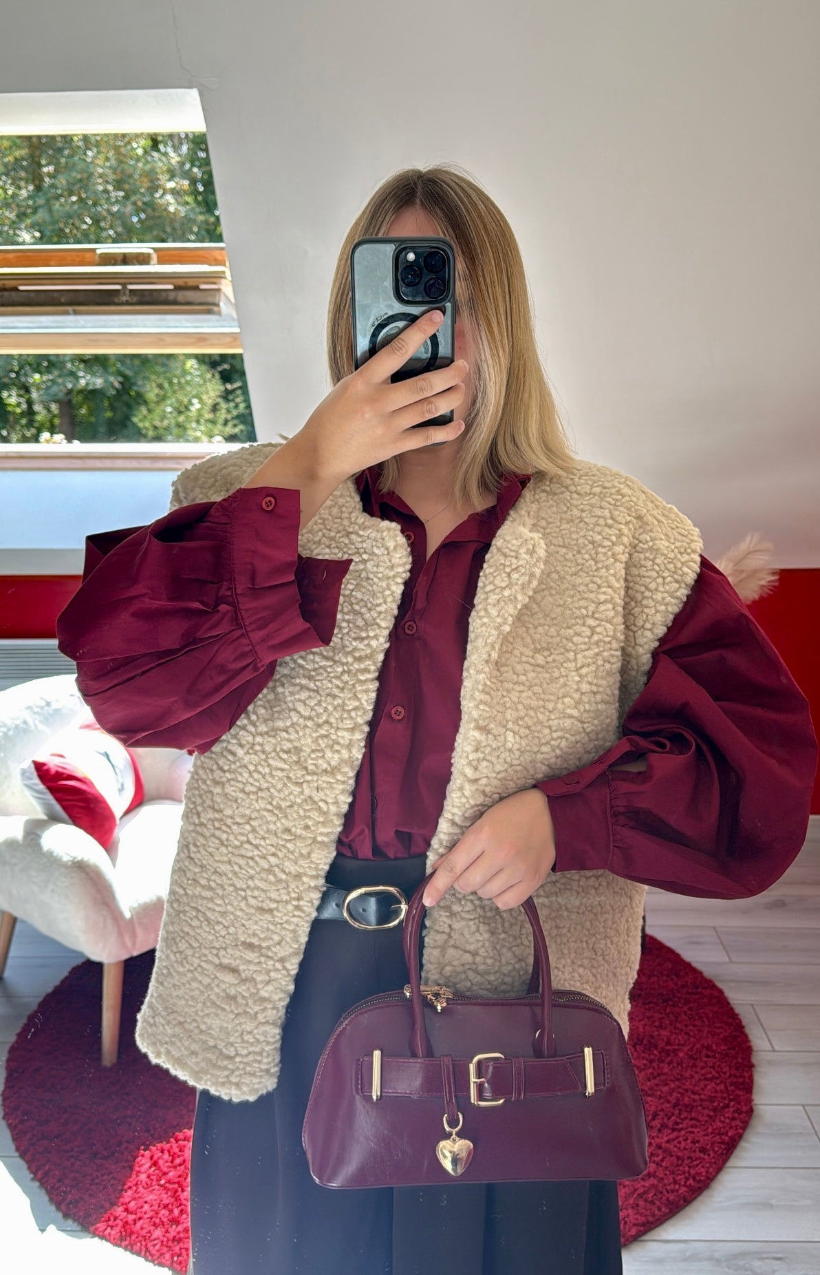 VESTE MOUMOUTE SANS MANCHE CAMEL - MaisonKLLY