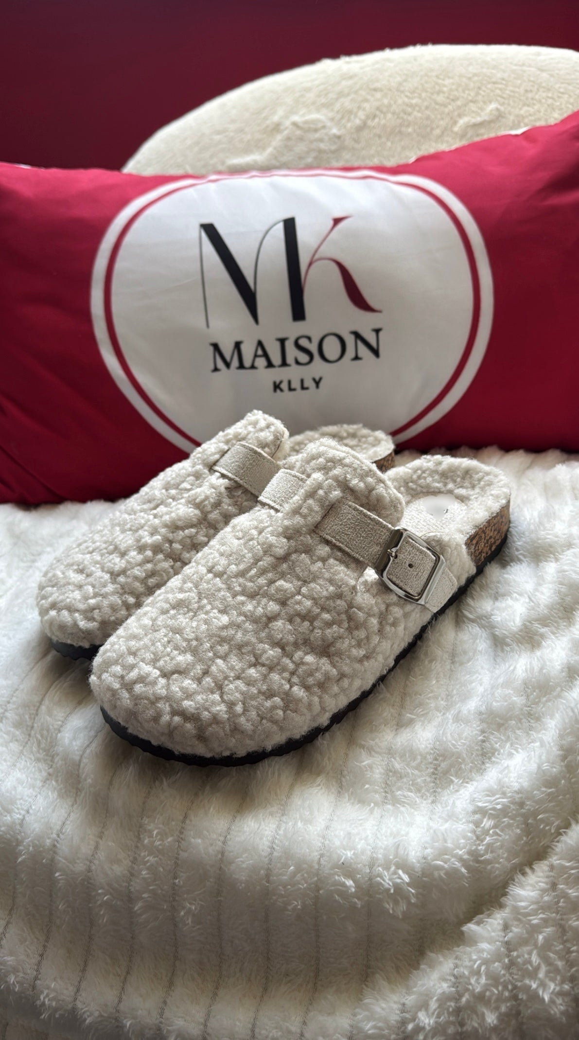 MULES FOURRÉE BLANCHE