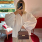 CHEMISE MANCHE BOUFFANTE BLANCHE - MaisonKLLY