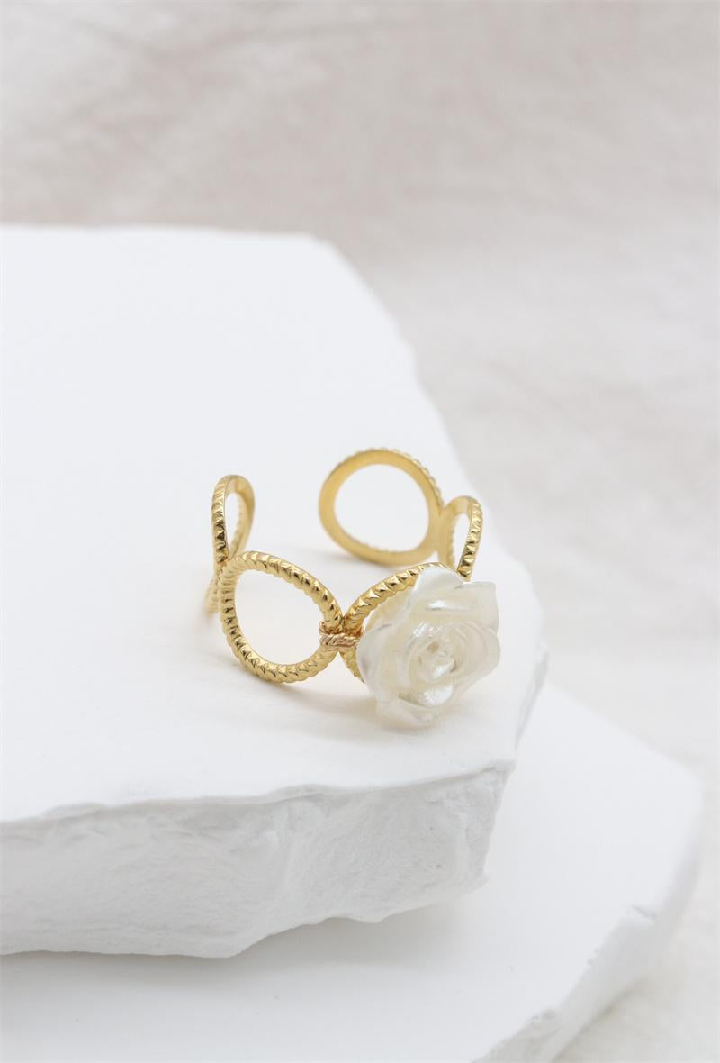BAGUE ROSE OR ACIER INOXYDABLE - MaisonKLLY