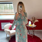 ROBE FLEURS BLEU - MaisonKLLY