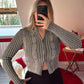 HAUT ZIP GRIS - MaisonKLLY