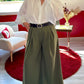 PANTALON FLUIDE KAKI AVEC CEINTURE - MaisonKLLY