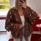 KIMONO SEQUIN PORTEFEUILLE CHOCOLAT - MaisonKLLY