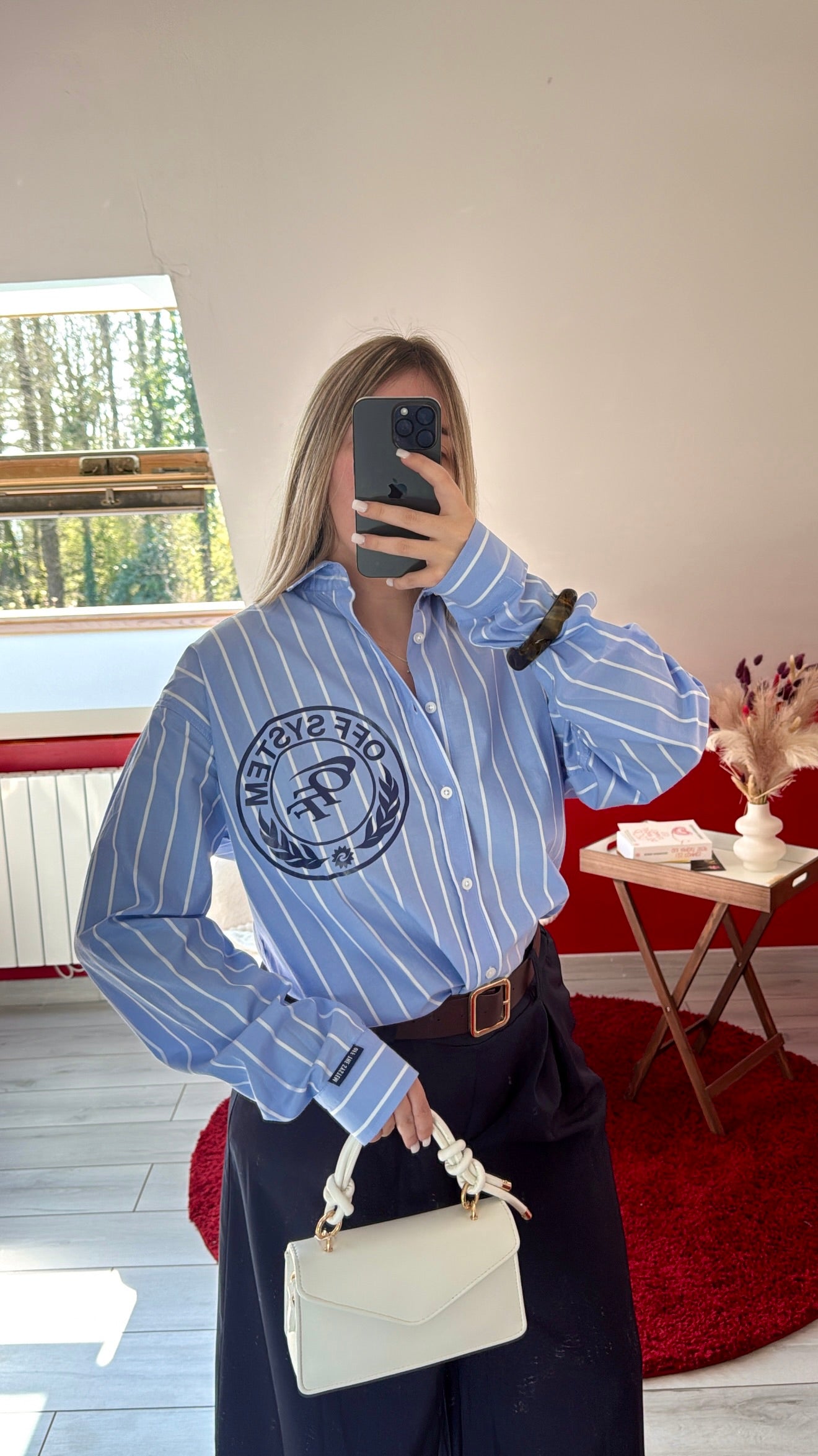 CHEMISE RAYURE BLEU - MaisonKLLY