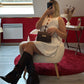 ROBE EN MAILLE BLANCHE