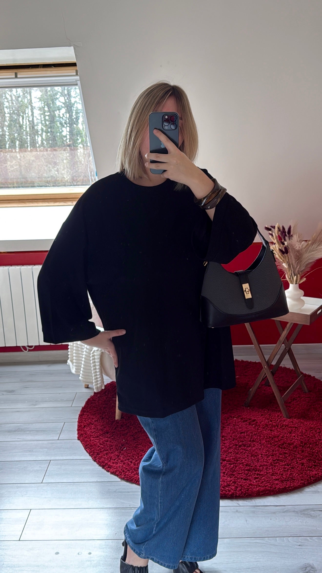 TUNIQUE COTON NOIR - MaisonKLLY