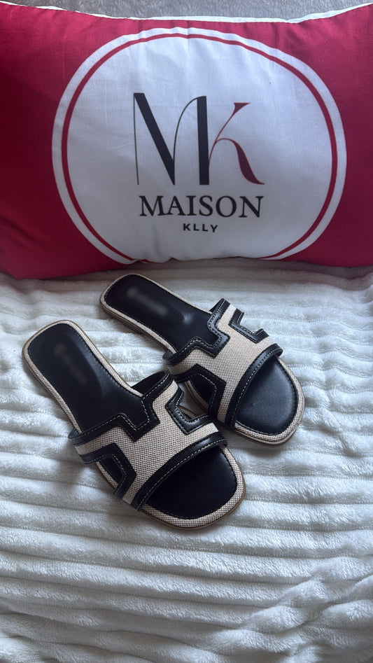 CLAQUETTES HENNA NOIR - MaisonKLLY