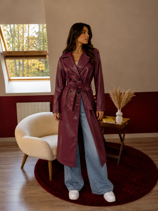 TRENCH SIMILICUIR (plusieurs couleurs) - MaisonKLLY