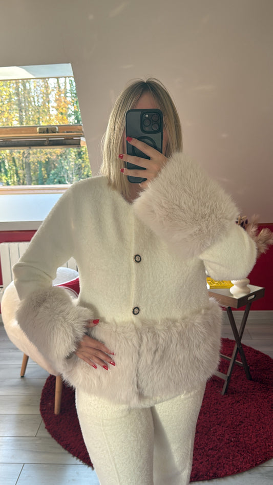 ENSEMBLE TOUT DOUX COTON BLANC - MaisonKLLY