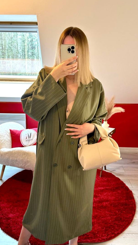 VESTE BLAZER OVERSIZE VERT - MaisonKLLY