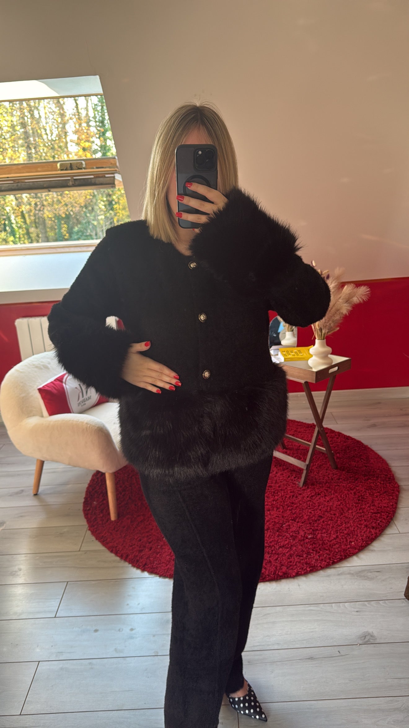 ENSEMBLE TOUT DOUX COTON NOIR - MaisonKLLY