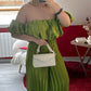 ENSEMBLE SATIN VERT POMME - MaisonKLLY