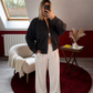 GILET NOIR EN COTON - MaisonKLLY