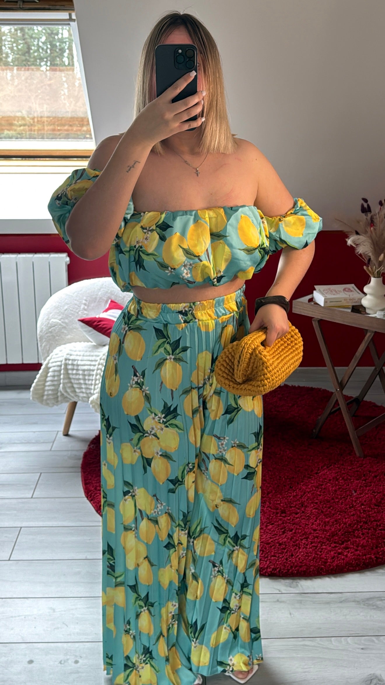 ENSEMBLE SATIN CITRON VERT D’EAU - MaisonKLLY