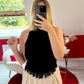 TOP FROUFROU NOIR - MaisonKLLY