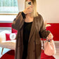 VESTE BLAZER OVERSIZE CHOCOLAT - MaisonKLLY