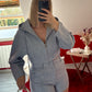 ENSEMBLE COTON SHORT BLEU - MaisonKLLY