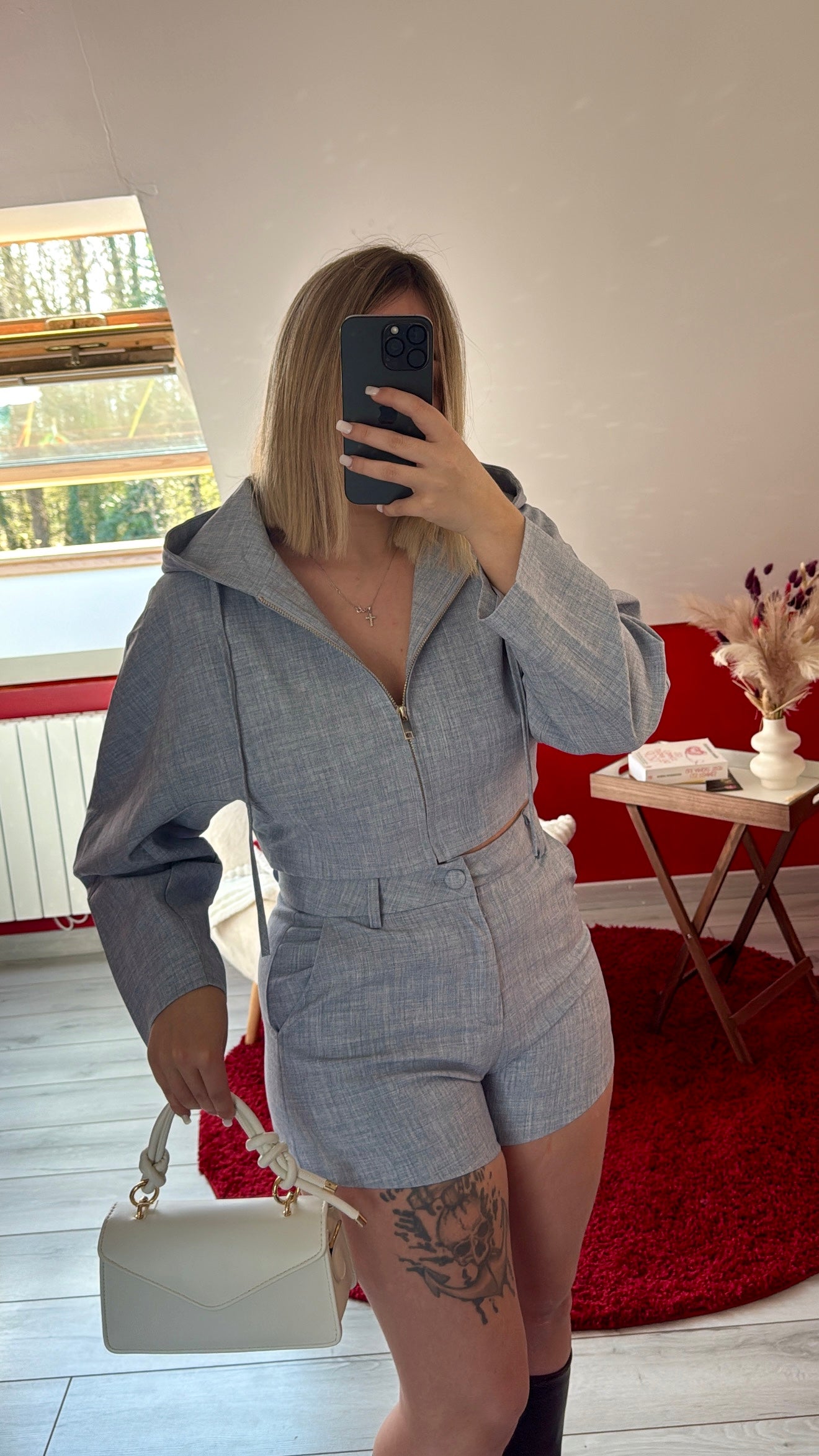 ENSEMBLE COTON SHORT BLEU - MaisonKLLY