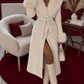 MANTEAU FOURRÉ BLANC