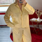ENSEMBLE CHEMISE COTON JAUNE - MaisonKLLY