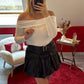 JUPE-SHORT EN CUIR