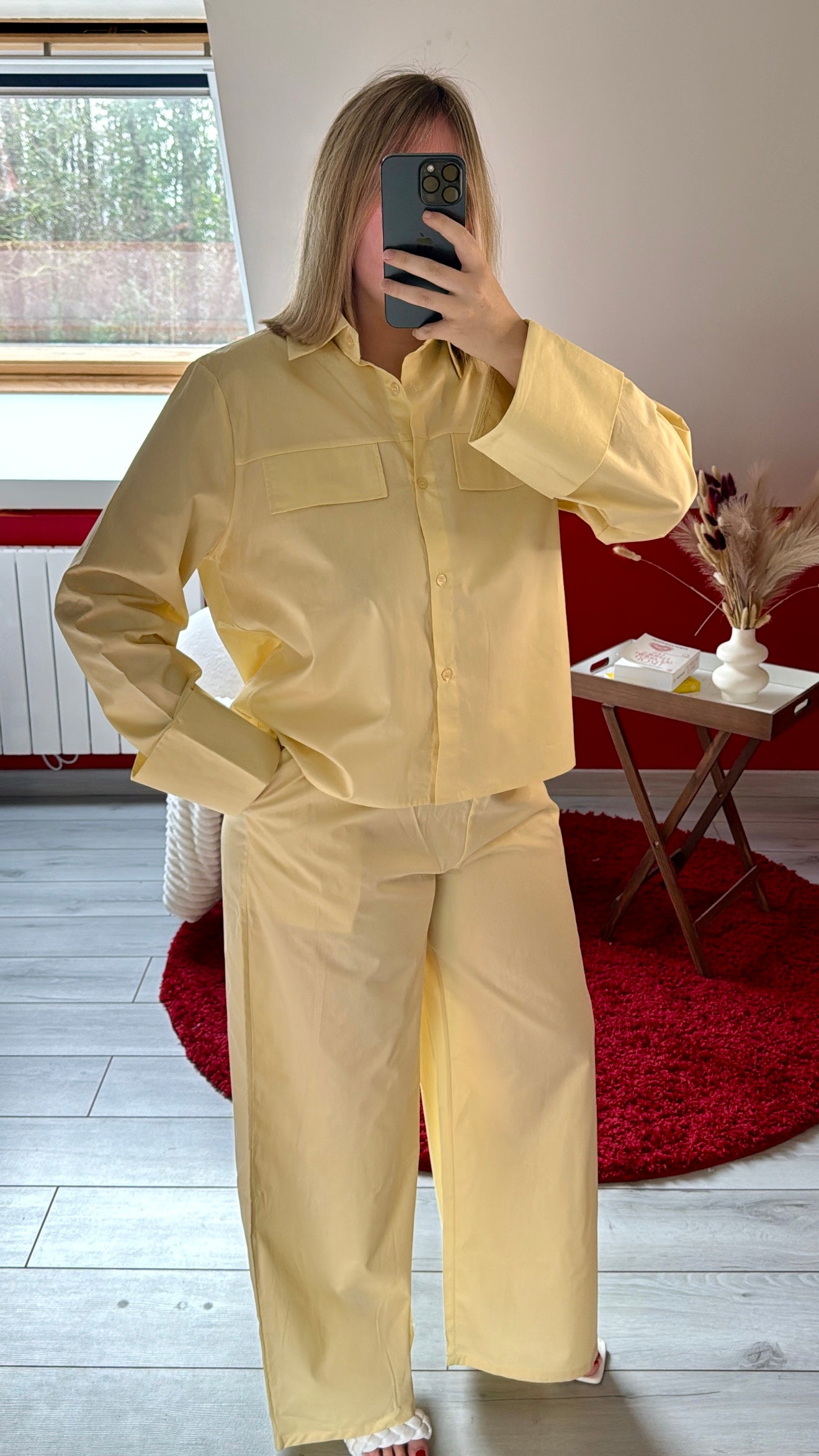ENSEMBLE CHEMISE COTON JAUNE - MaisonKLLY