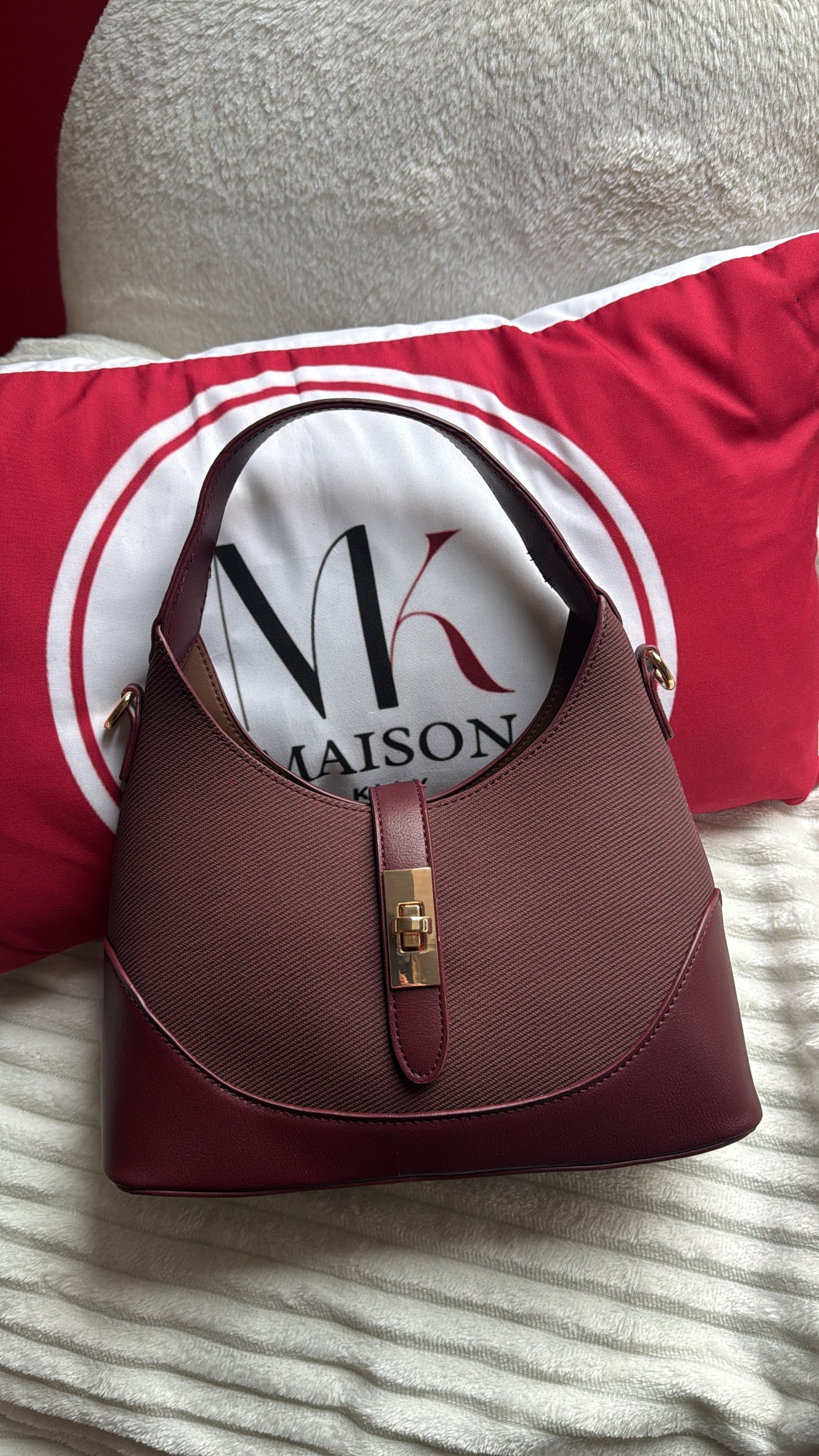 SAC À MAIN NORA BORDEAUX - MaisonKLLY