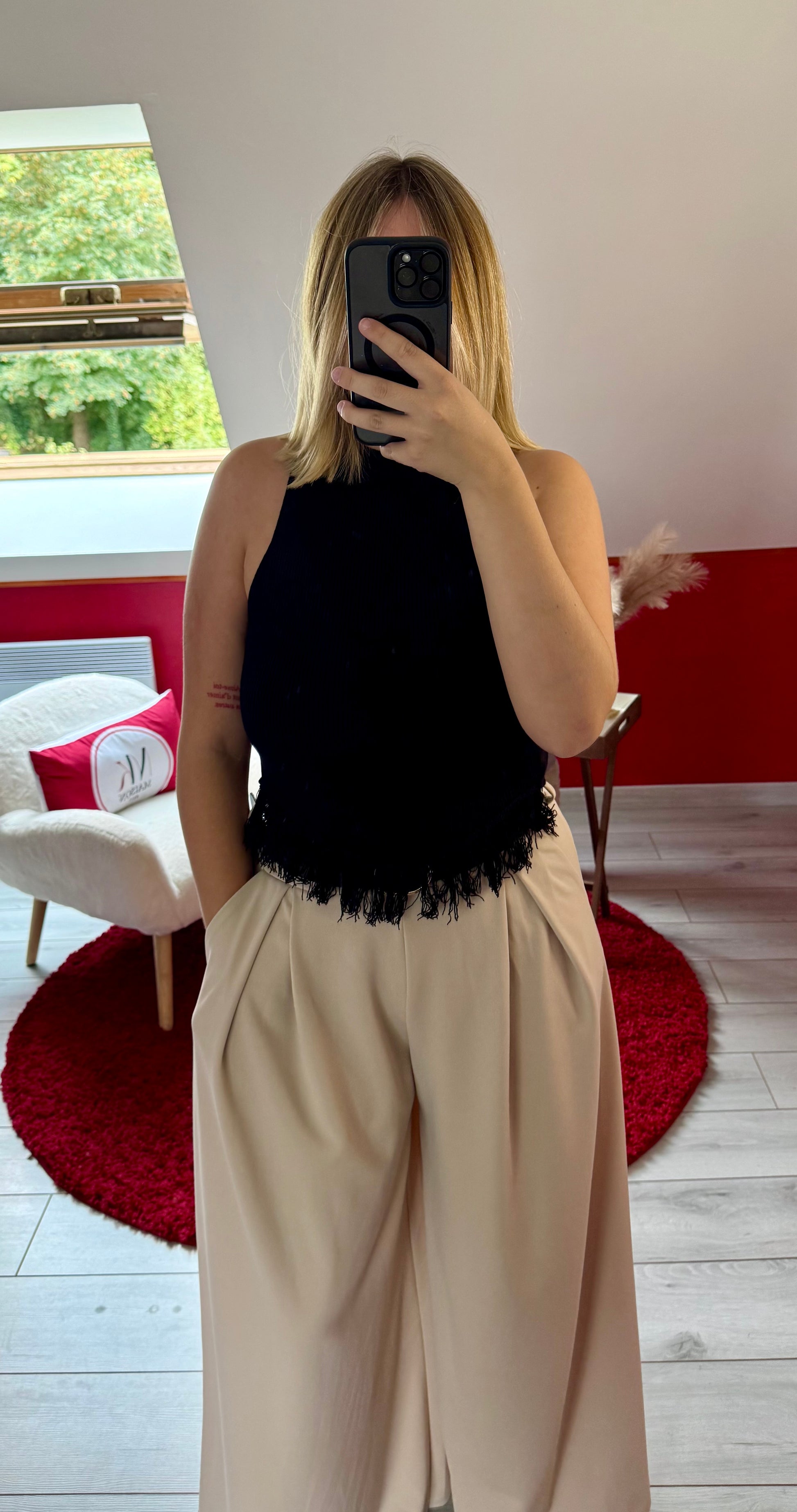 TOP FROUFROU NOIR - MaisonKLLY