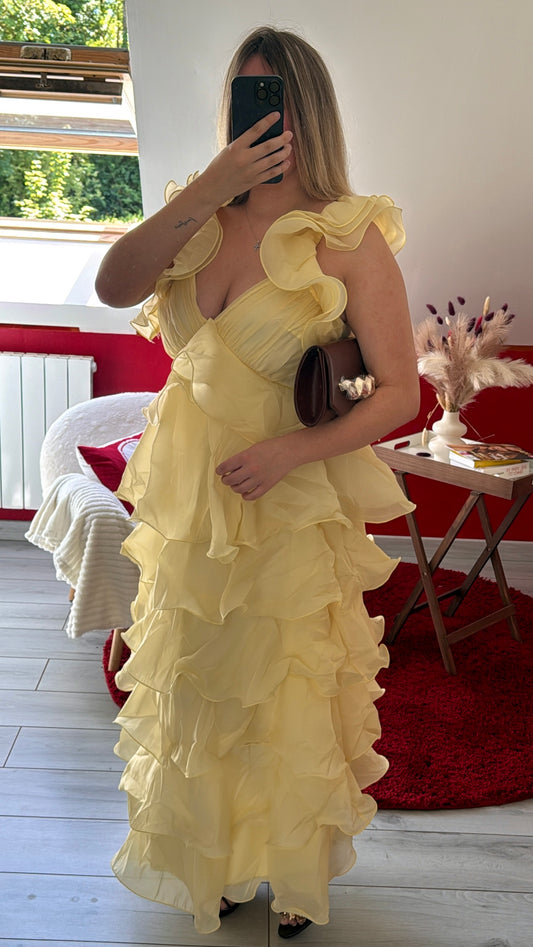 ROBE DE PRINCESSE JAUNE - MaisonKLLY