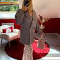 BLAZER OVERSIZE GRIS - MaisonKLLY