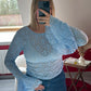 HAUT DENTELLE BLEU - MaisonKLLY