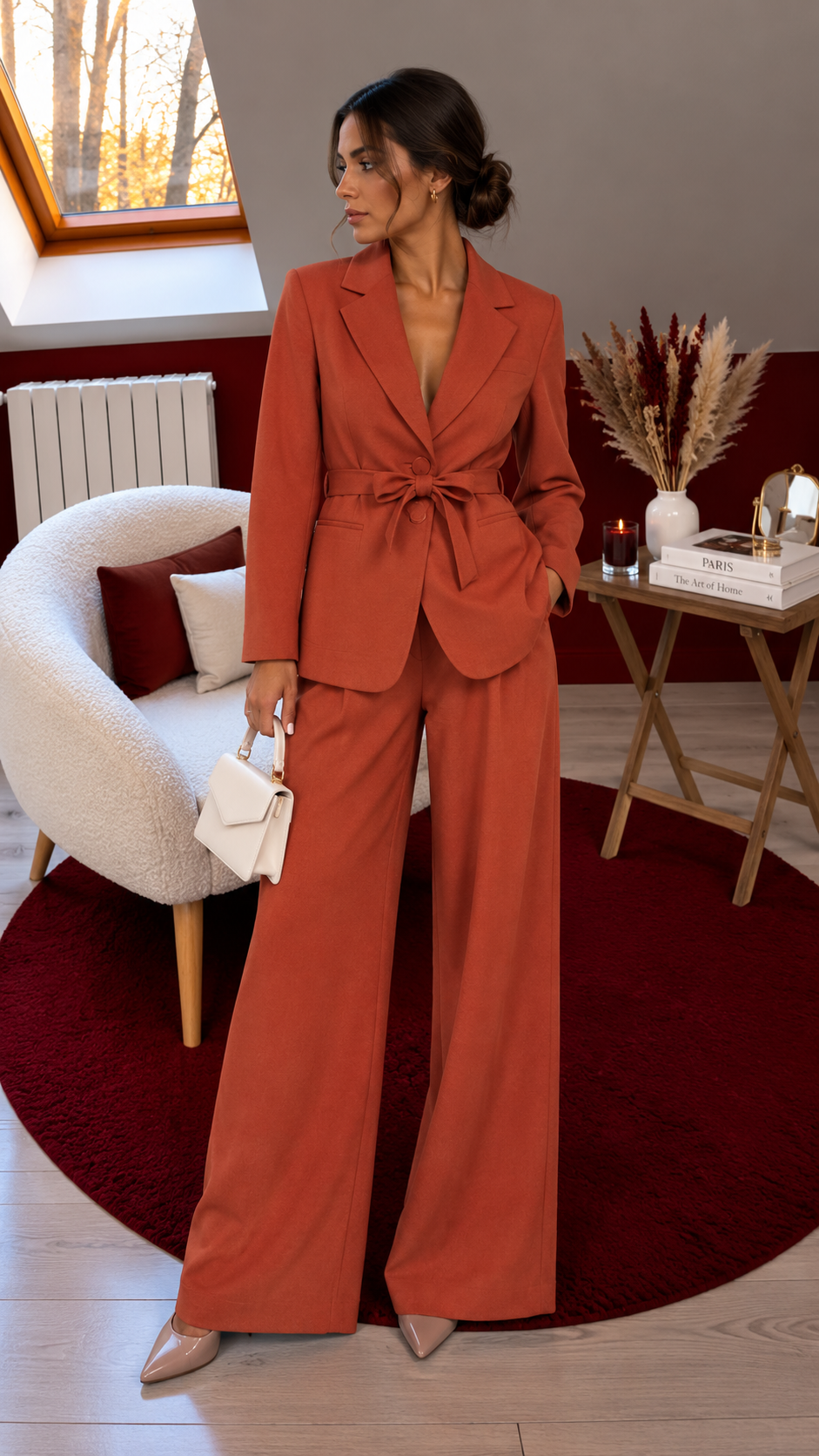 ENSEMBLE BLAZER CEINTRÉ (plusieurs couleurs)