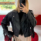 VESTE SIMILICUIR FRANGE NOIR - MaisonKLLY