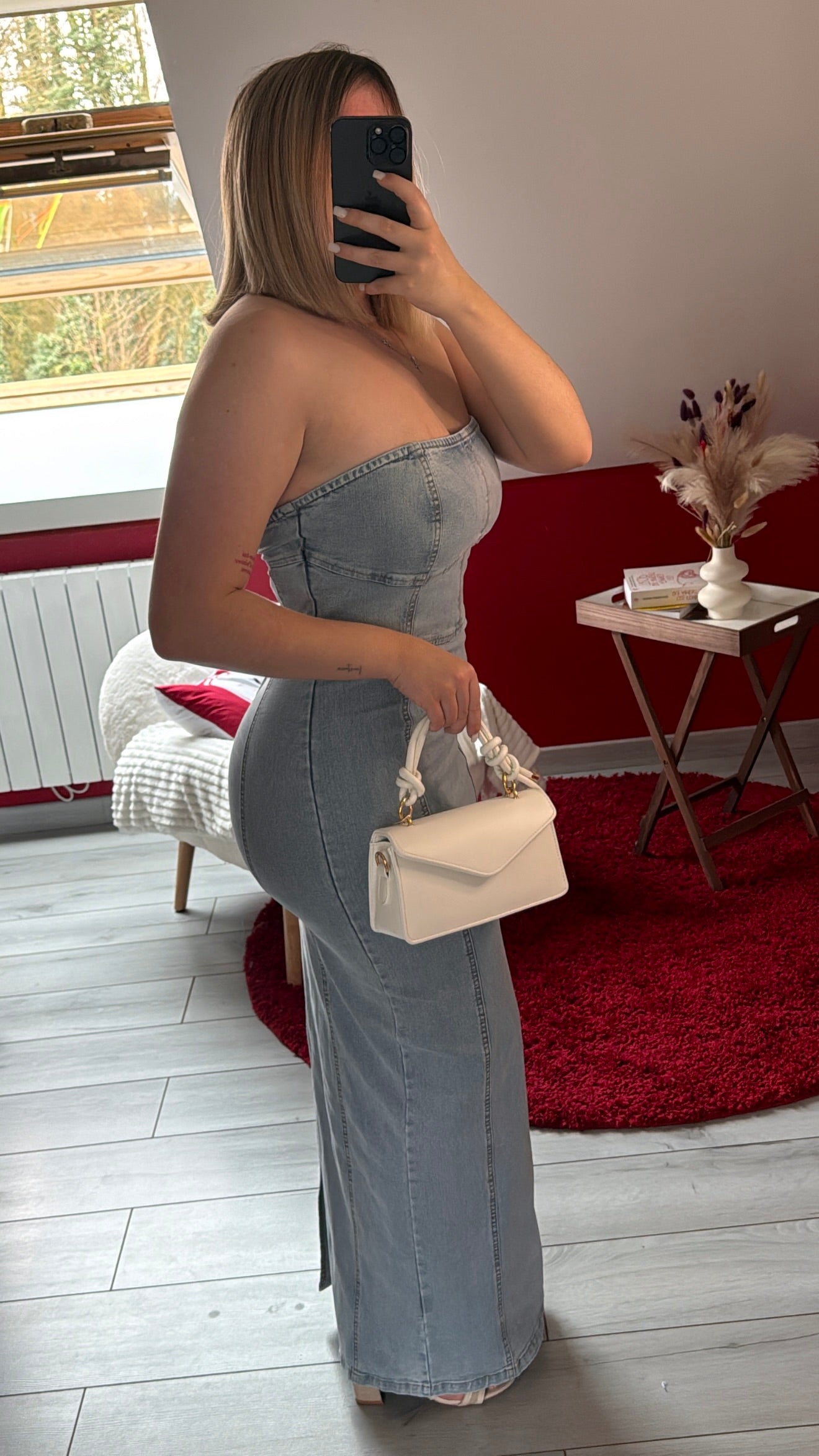 ROBE BUSTIER JEANS - MaisonKLLY