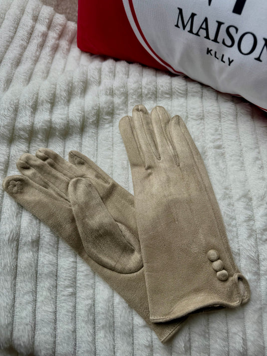 GANTS TACTILE BEIGE - MaisonKLLY