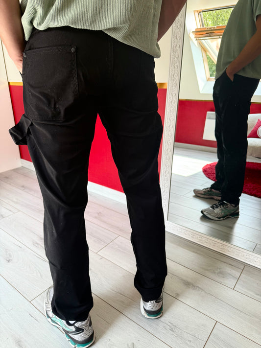 JEANS NOIR STYLE CARGO - MaisonKLLY