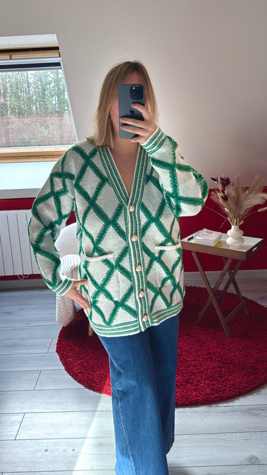 GILET PERLE VERT - MaisonKLLY