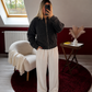 GILET NOIR EN COTON - MaisonKLLY