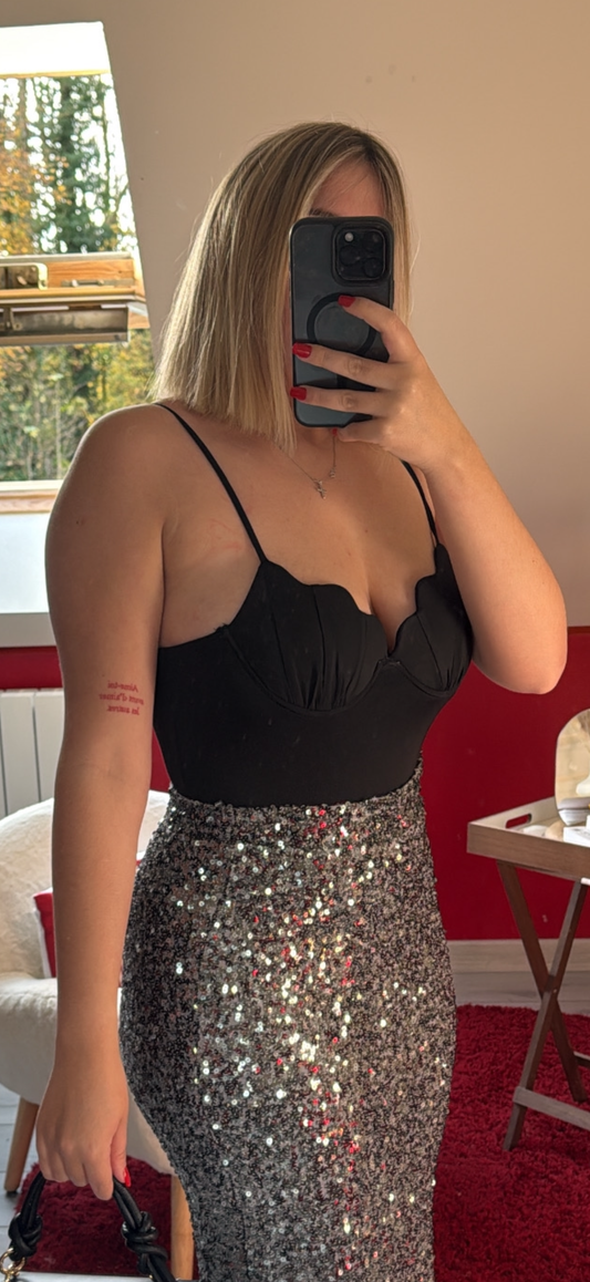 BODY À COQUE NOIR - MaisonKLLY