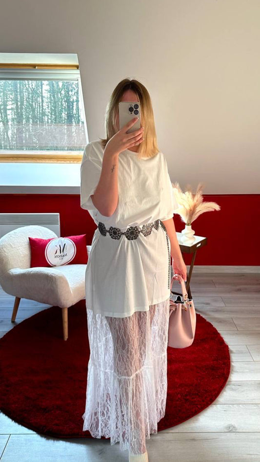 ROBE COTON EN DENTELLE - MaisonKLLY