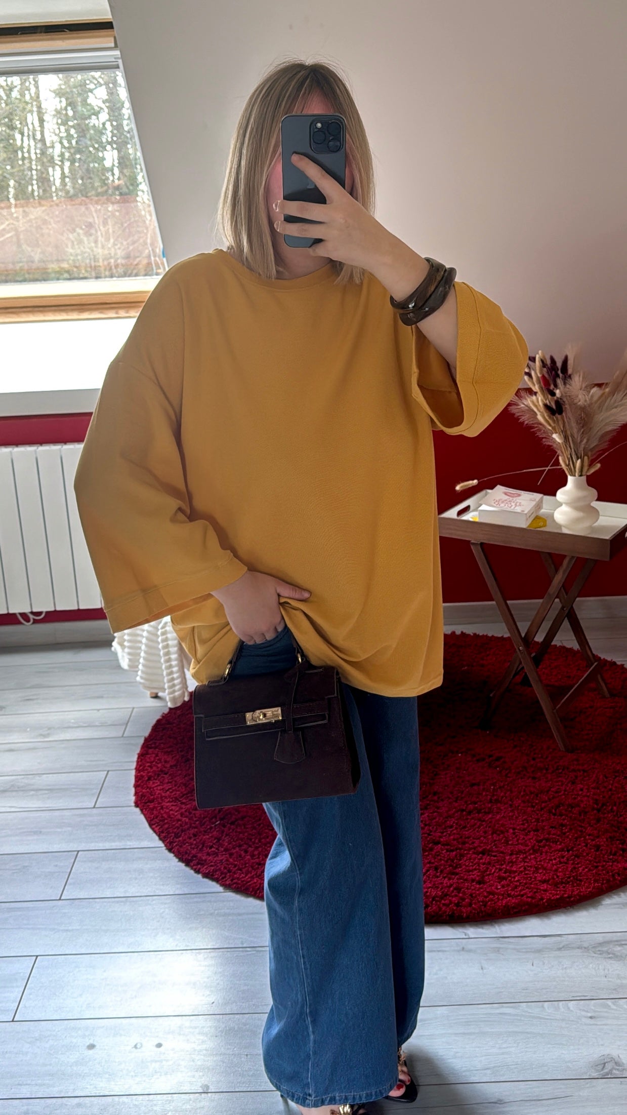 TUNIQUE COTON MOUTARDE - MaisonKLLY