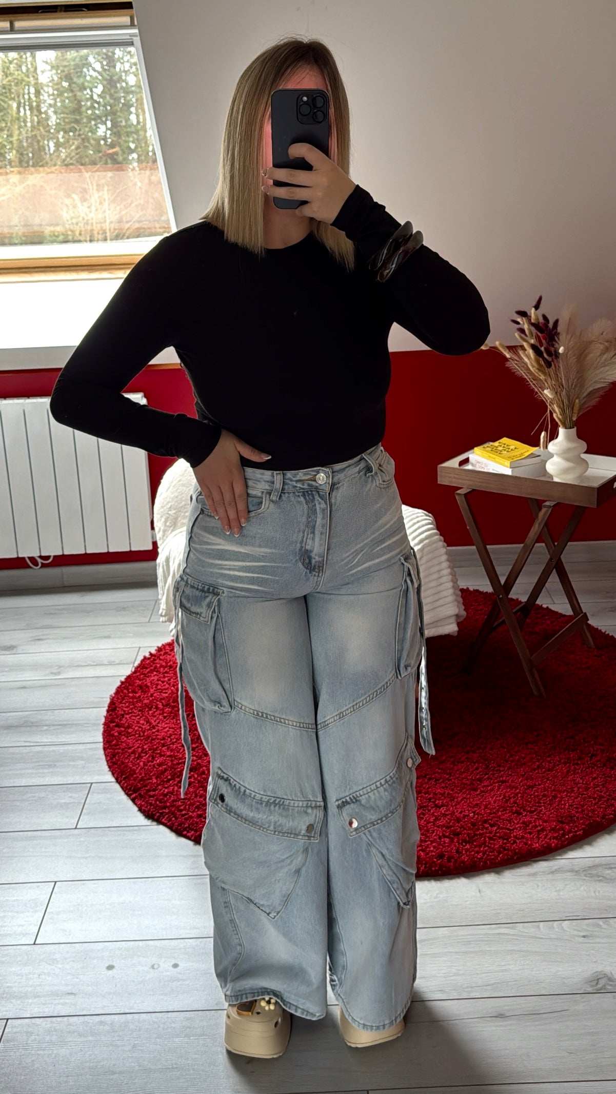 JEANS BAGGY POCHE - MaisonKLLY