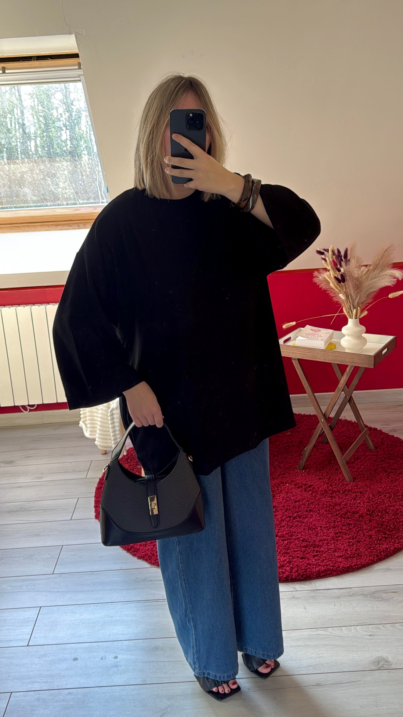 TUNIQUE COTON NOIR - MaisonKLLY