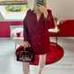 BLAZER OVERSIZE BORDEAUX - MaisonKLLY