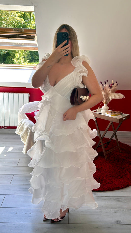 ROBE DE PRINCESSE BLANCHE - MaisonKLLY
