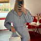 ENSEMBLE COTON SHORT BLEU - MaisonKLLY