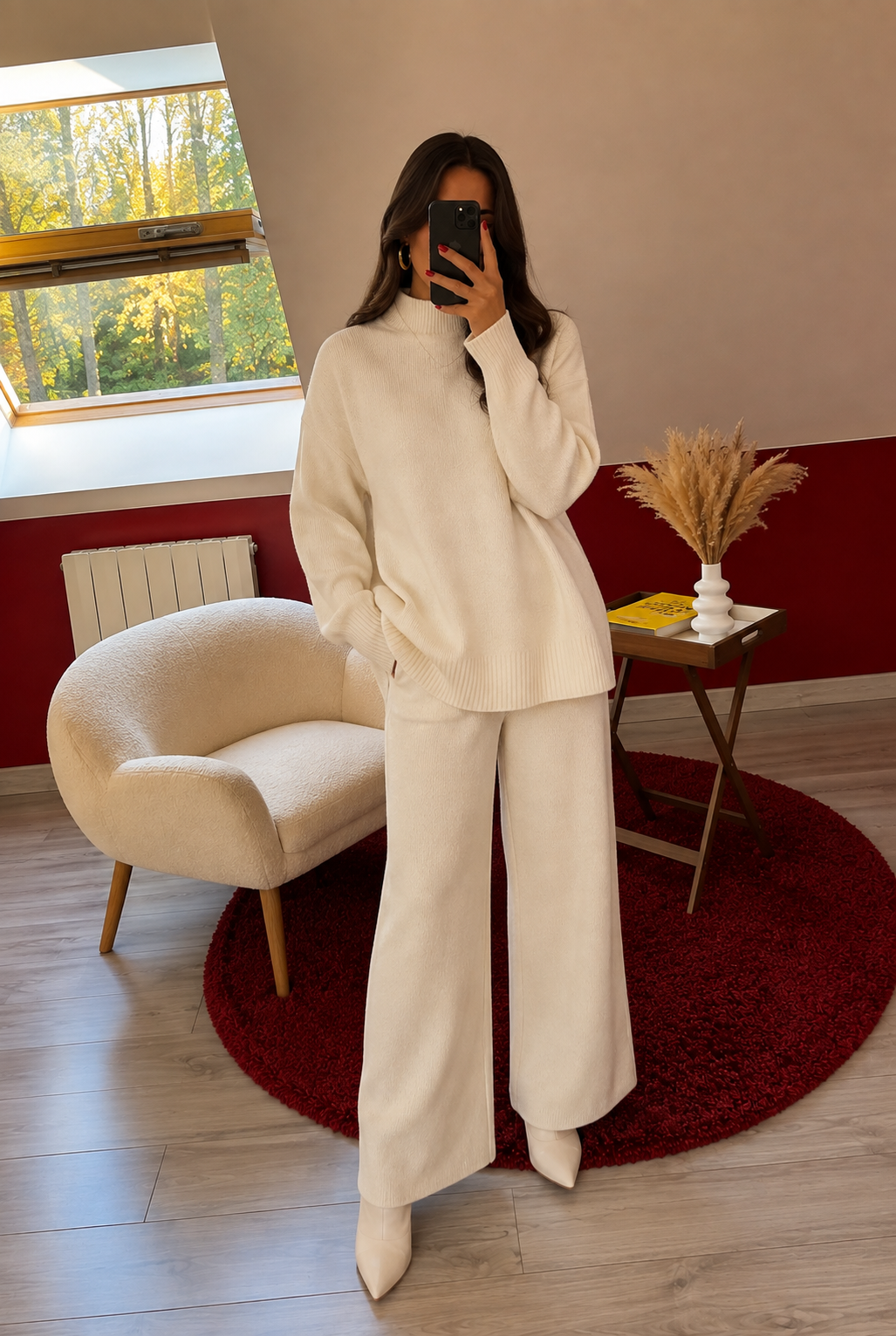 ENSEMBLE EN MAILLE ÉCRU - MaisonKLLY